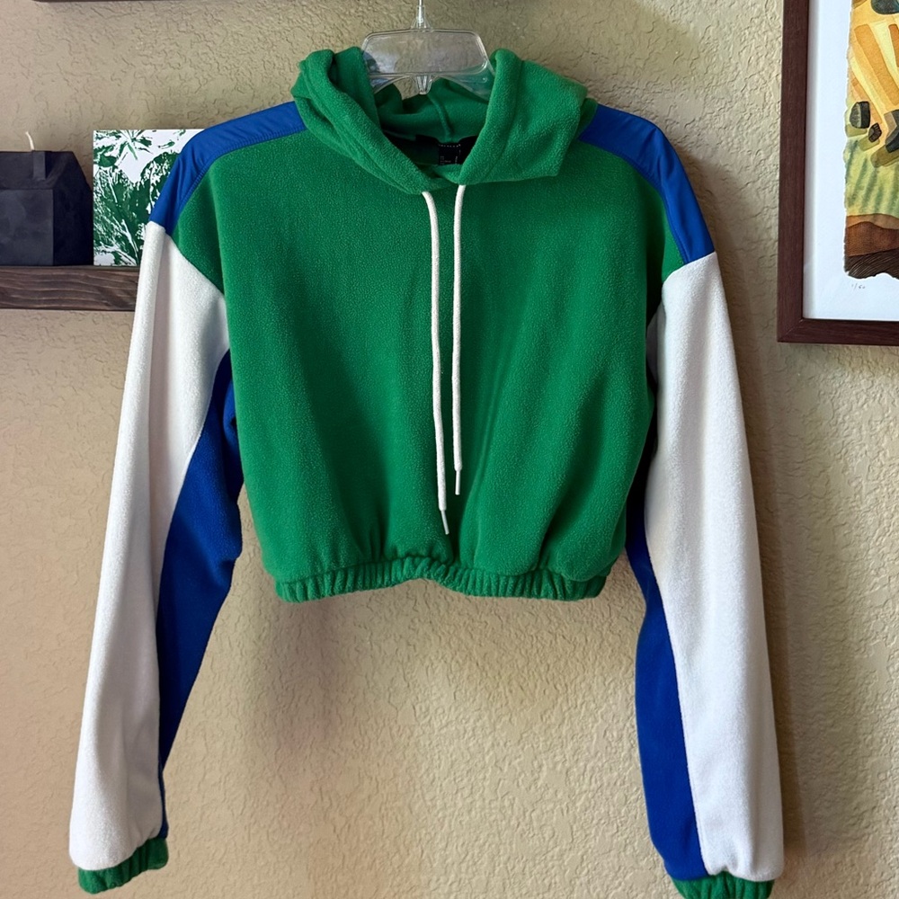 Forever 21 Cropped Fleece Hoodie